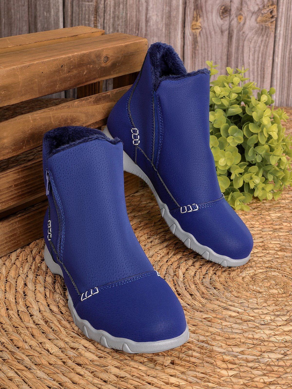 Lässige Runde Stiefeletten