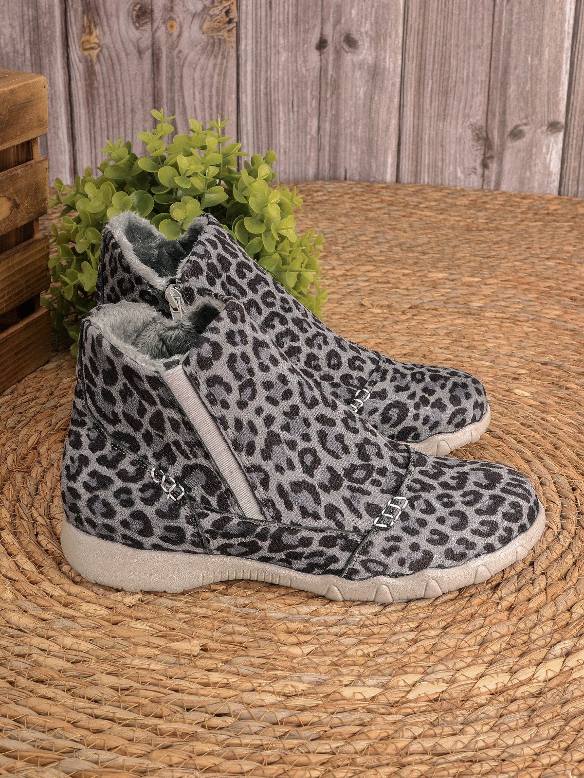 Lässige Runde Stiefeletten