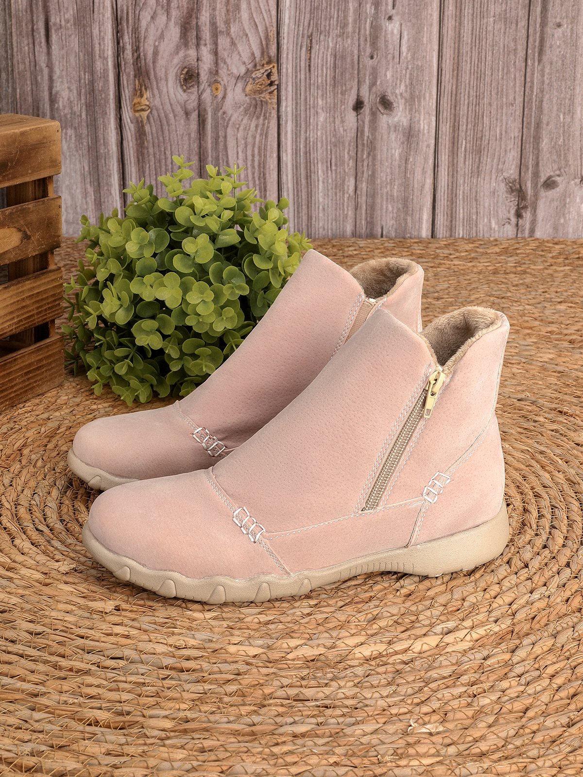 Lässige Runde Stiefeletten