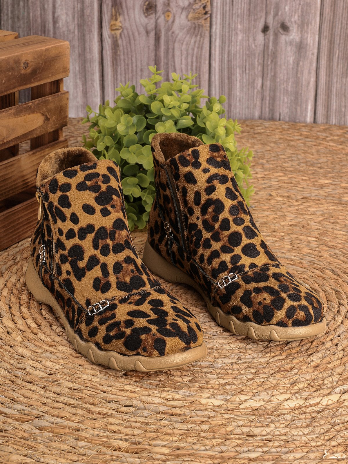 Lässige Runde Stiefeletten