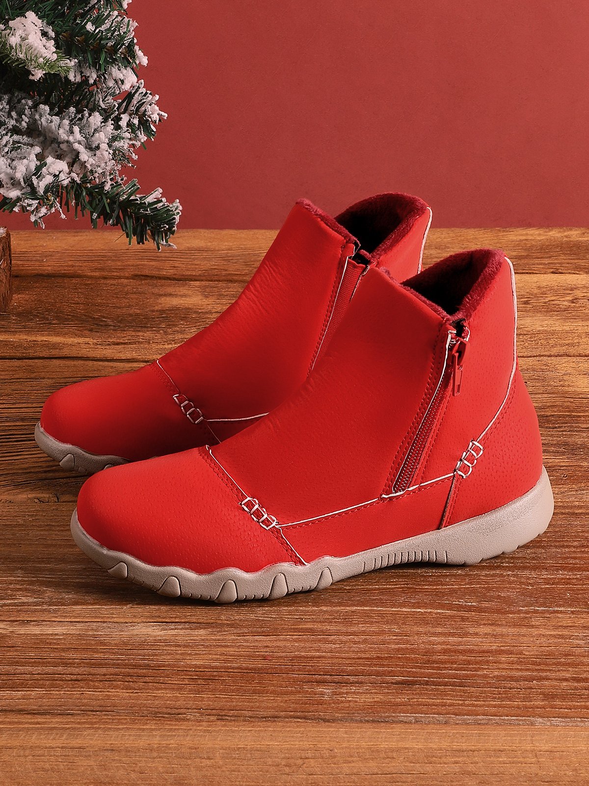 Lässige Runde Stiefeletten