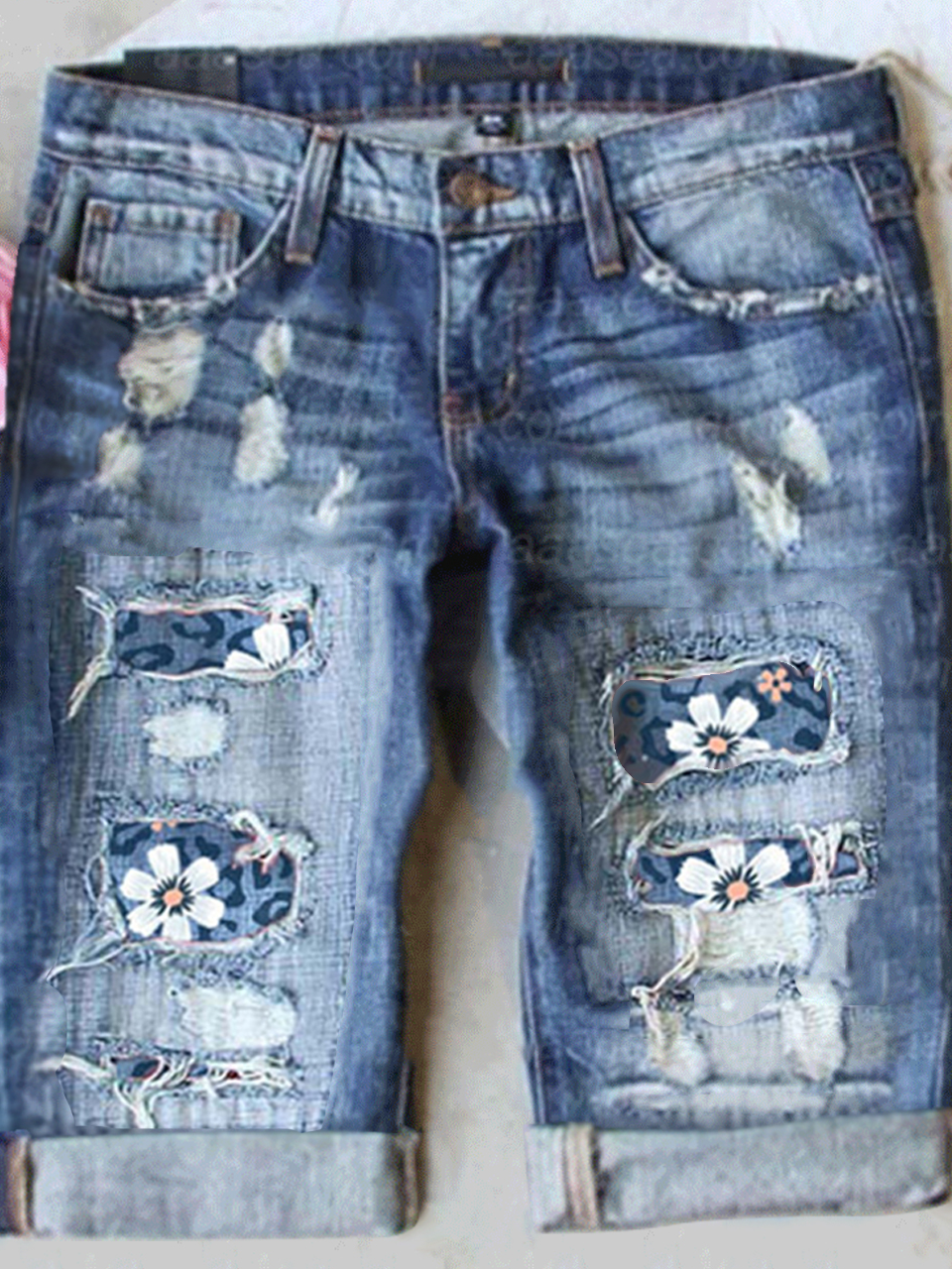 Locker Zerrissen Lässig Jeans