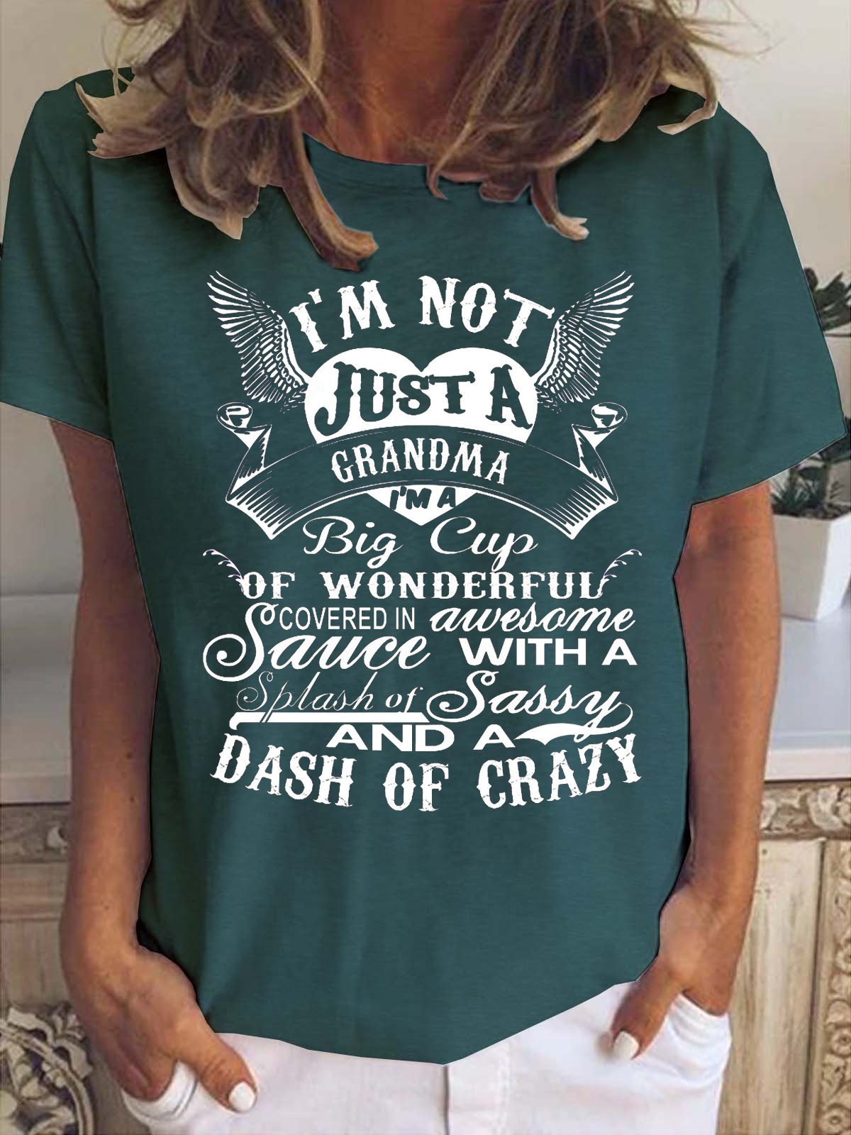 Lässig Textbriefe Rundhals Kurzarm T-Shirt