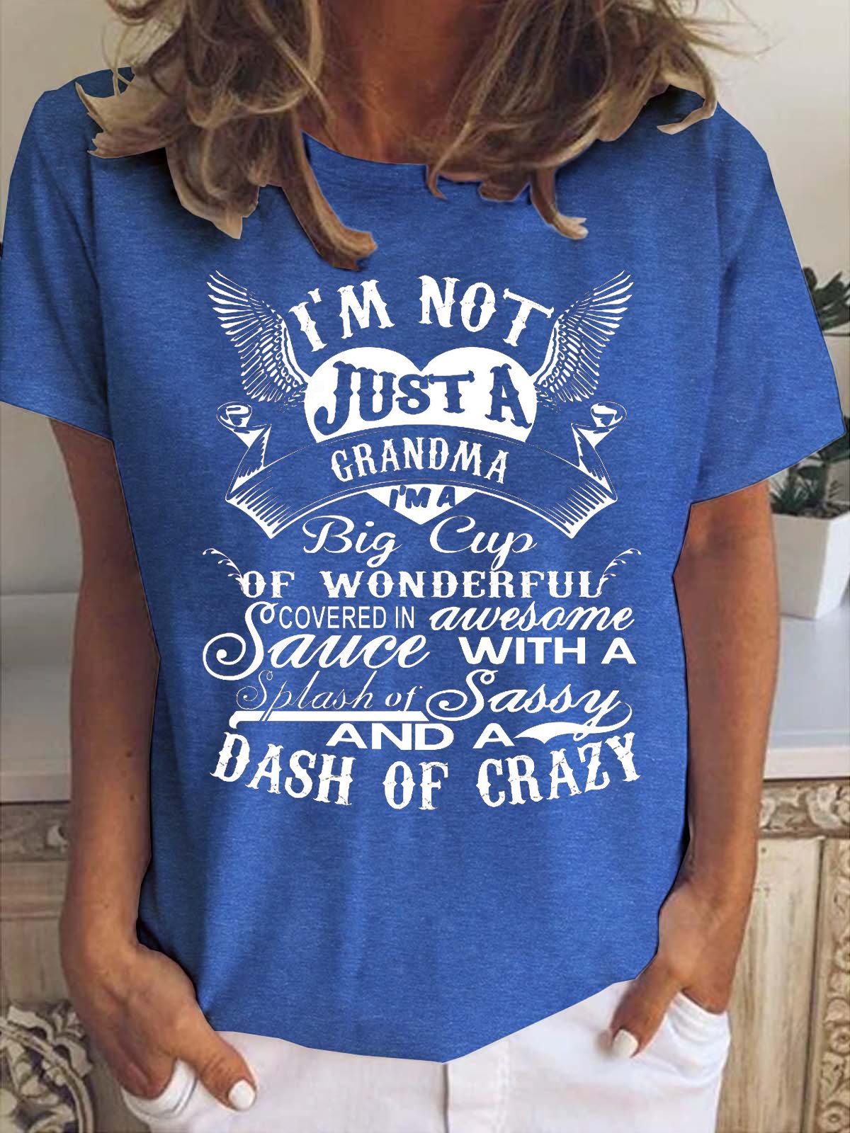 Lässig Textbriefe Rundhals Kurzarm T-Shirt