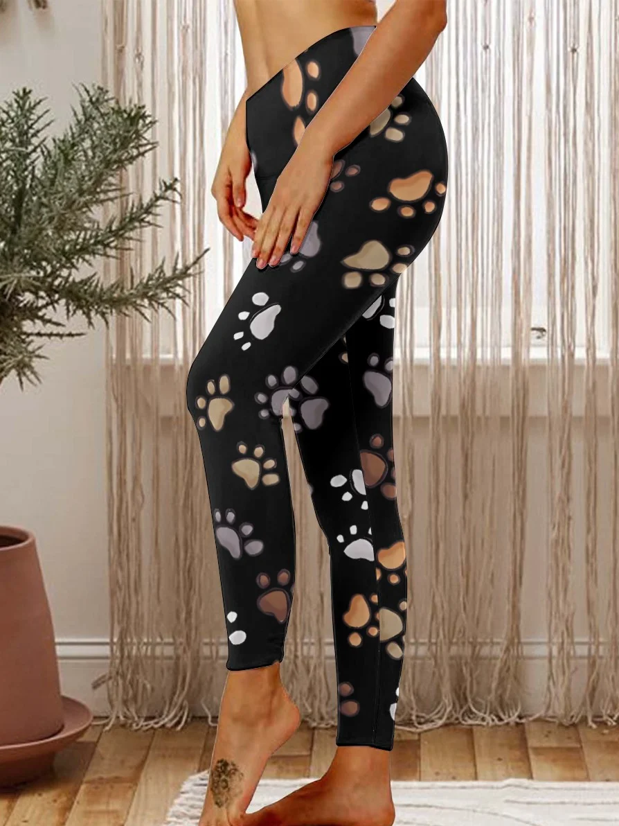 Damen Katze Einfach Alle Jahreszeiten Lang Leggings