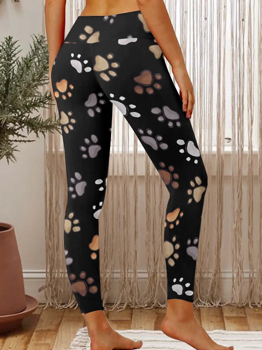 Damen Katze Einfach Alle Jahreszeiten Lang Leggings