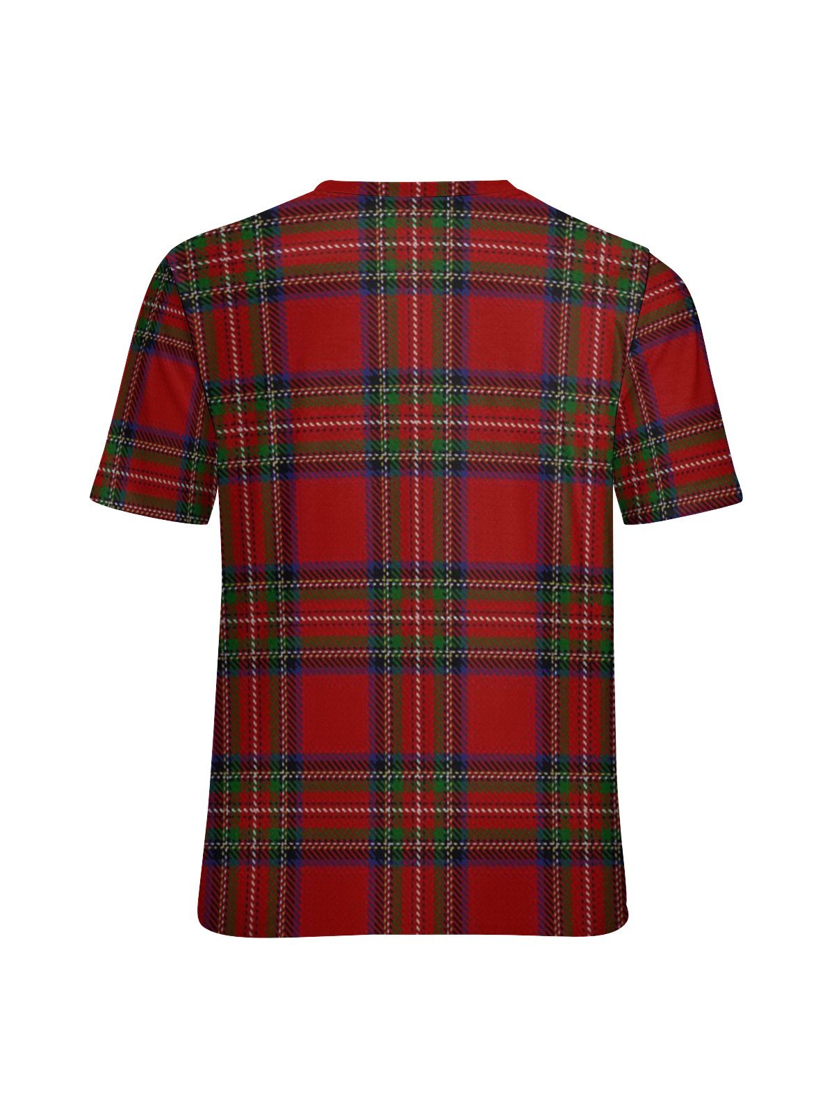 Lässig Kariert Rundhals Kurzarm T-Shirt