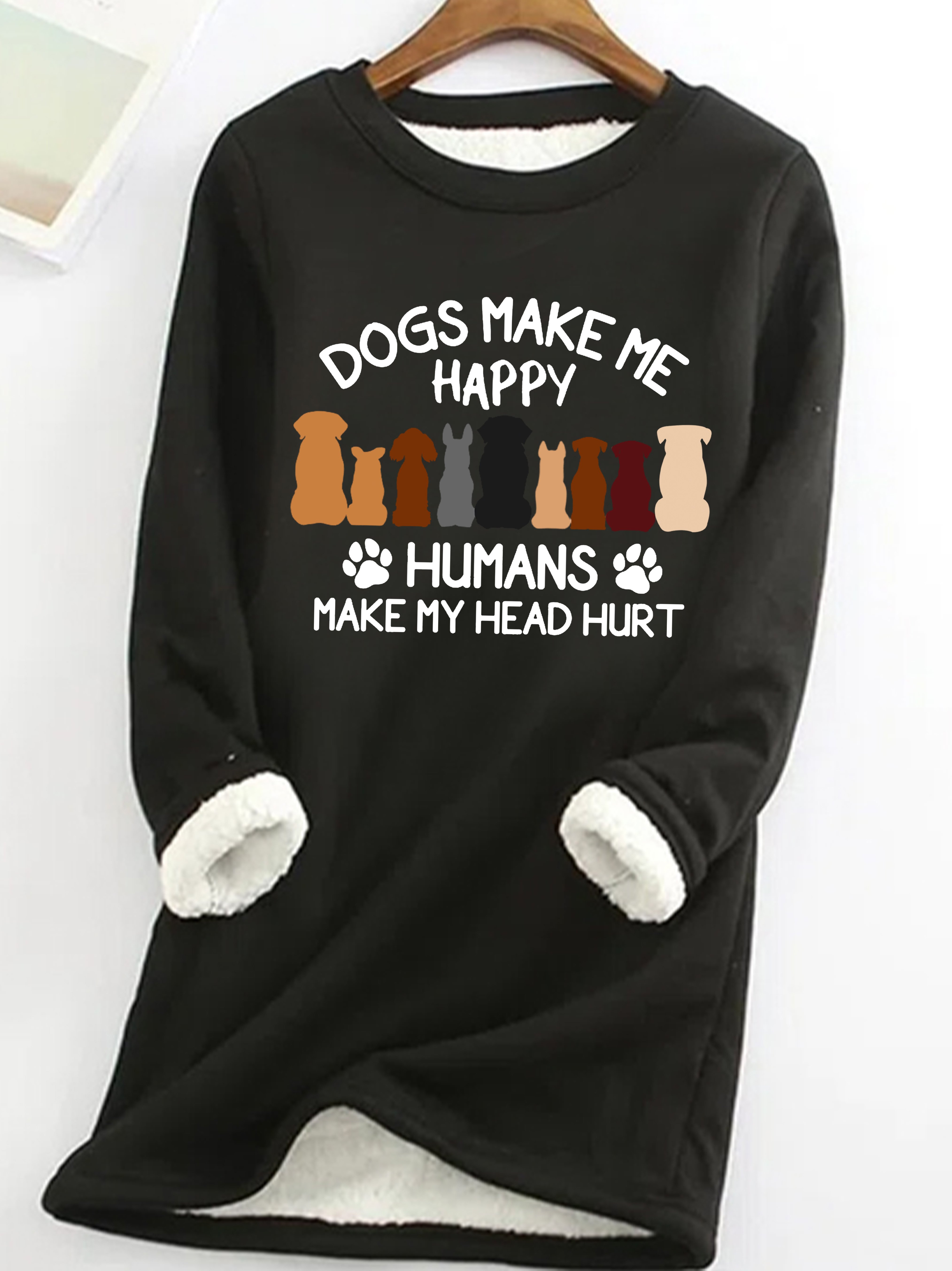 Einfach Rundhals Hund Sweatshirt