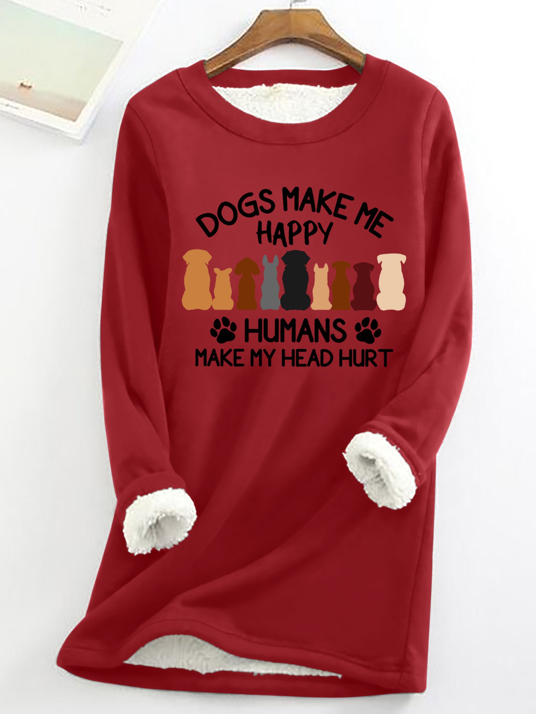 Einfach Rundhals Hund Sweatshirt