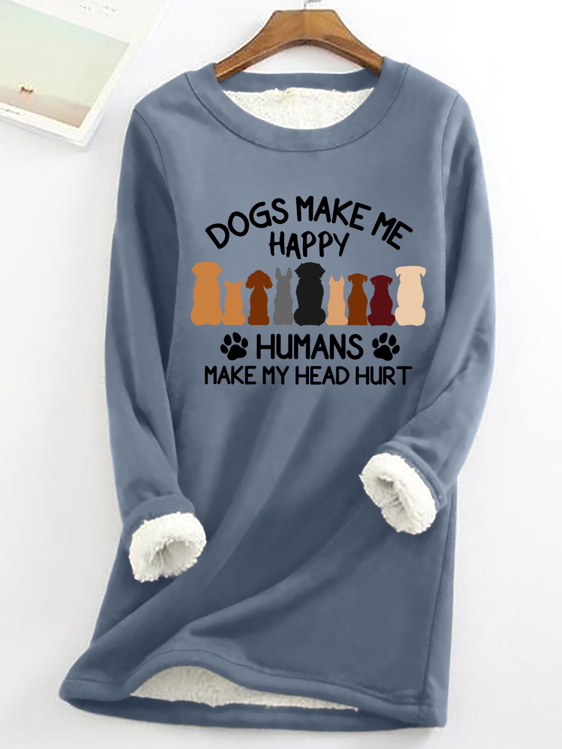 Einfach Rundhals Hund Sweatshirt