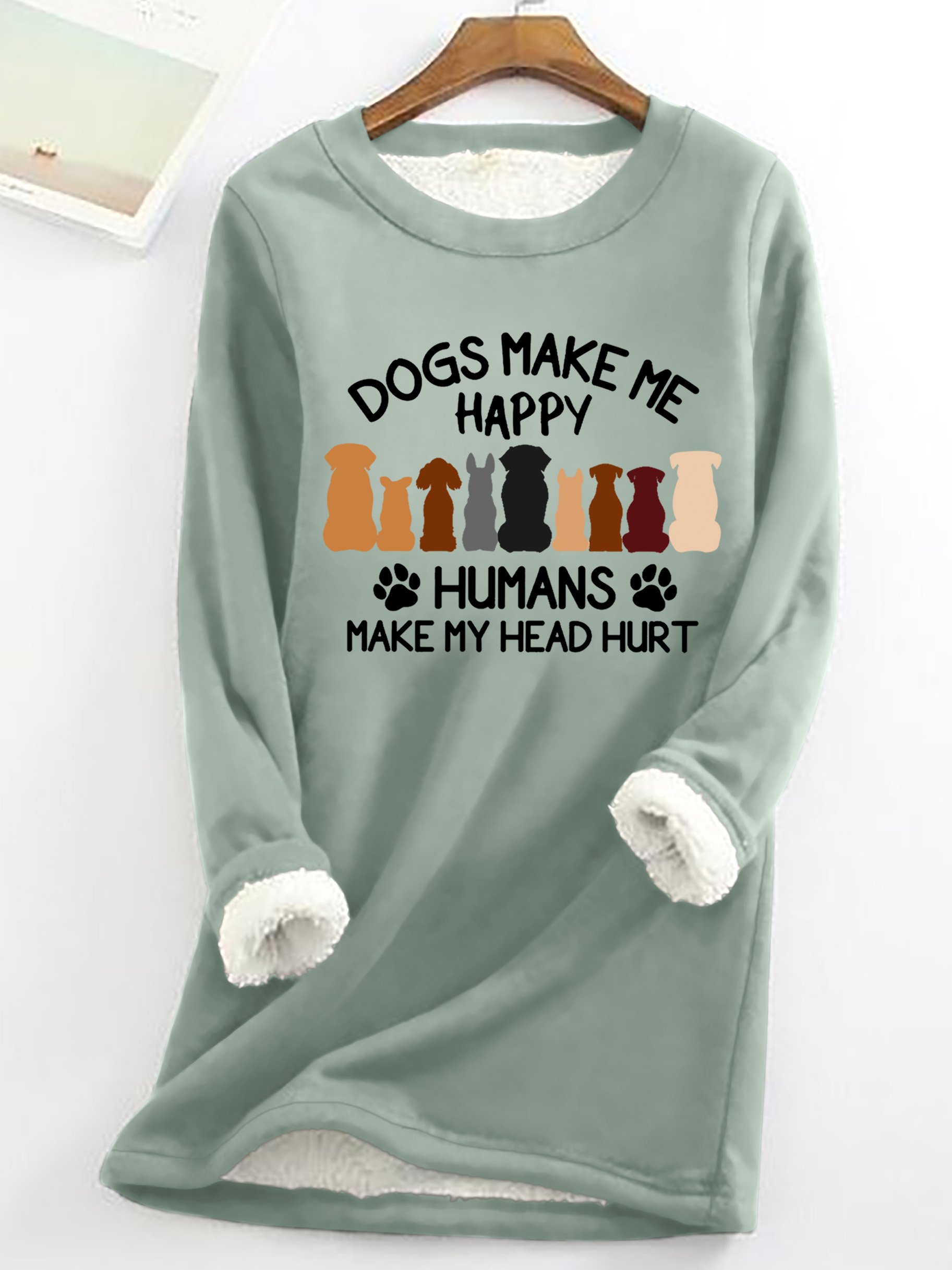 Einfach Rundhals Hund Sweatshirt