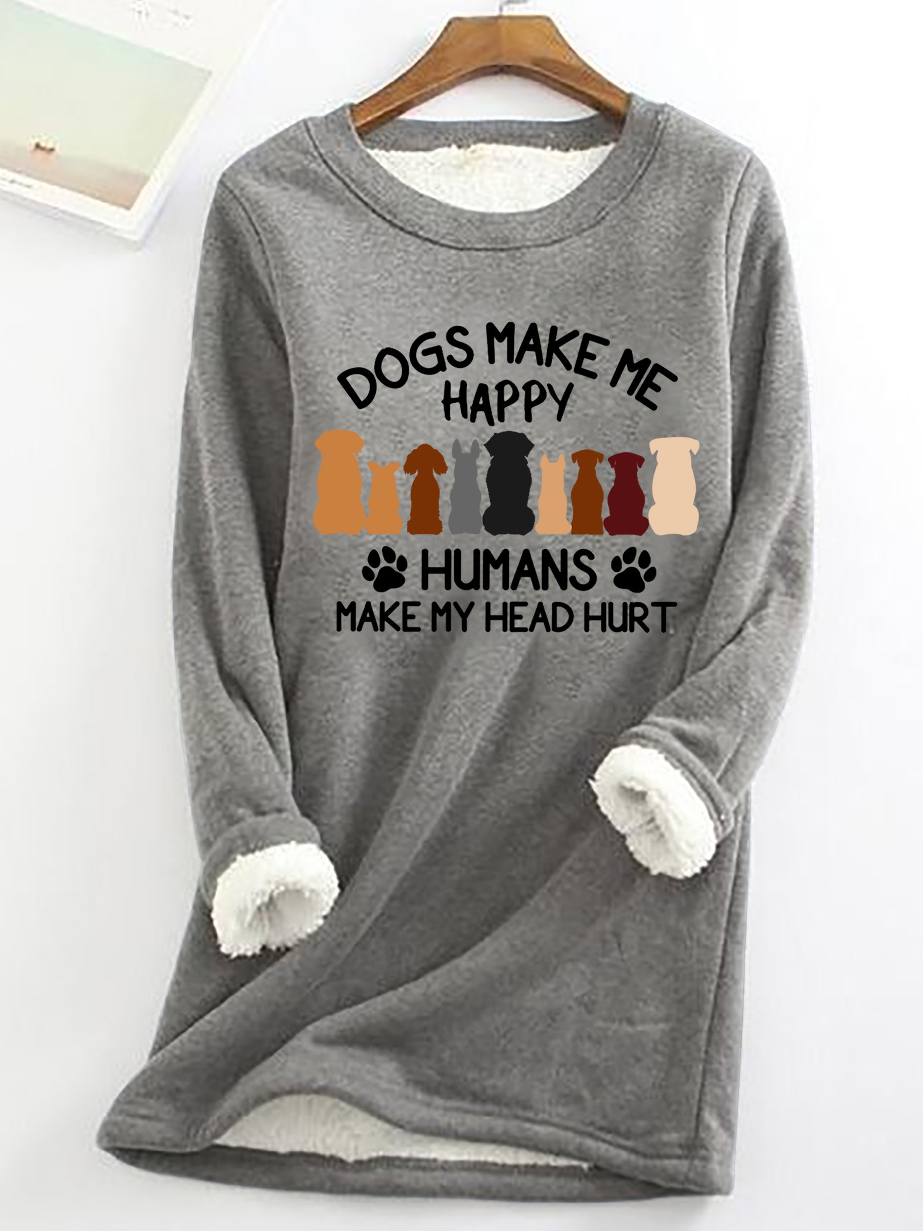 Einfach Rundhals Hund Sweatshirt