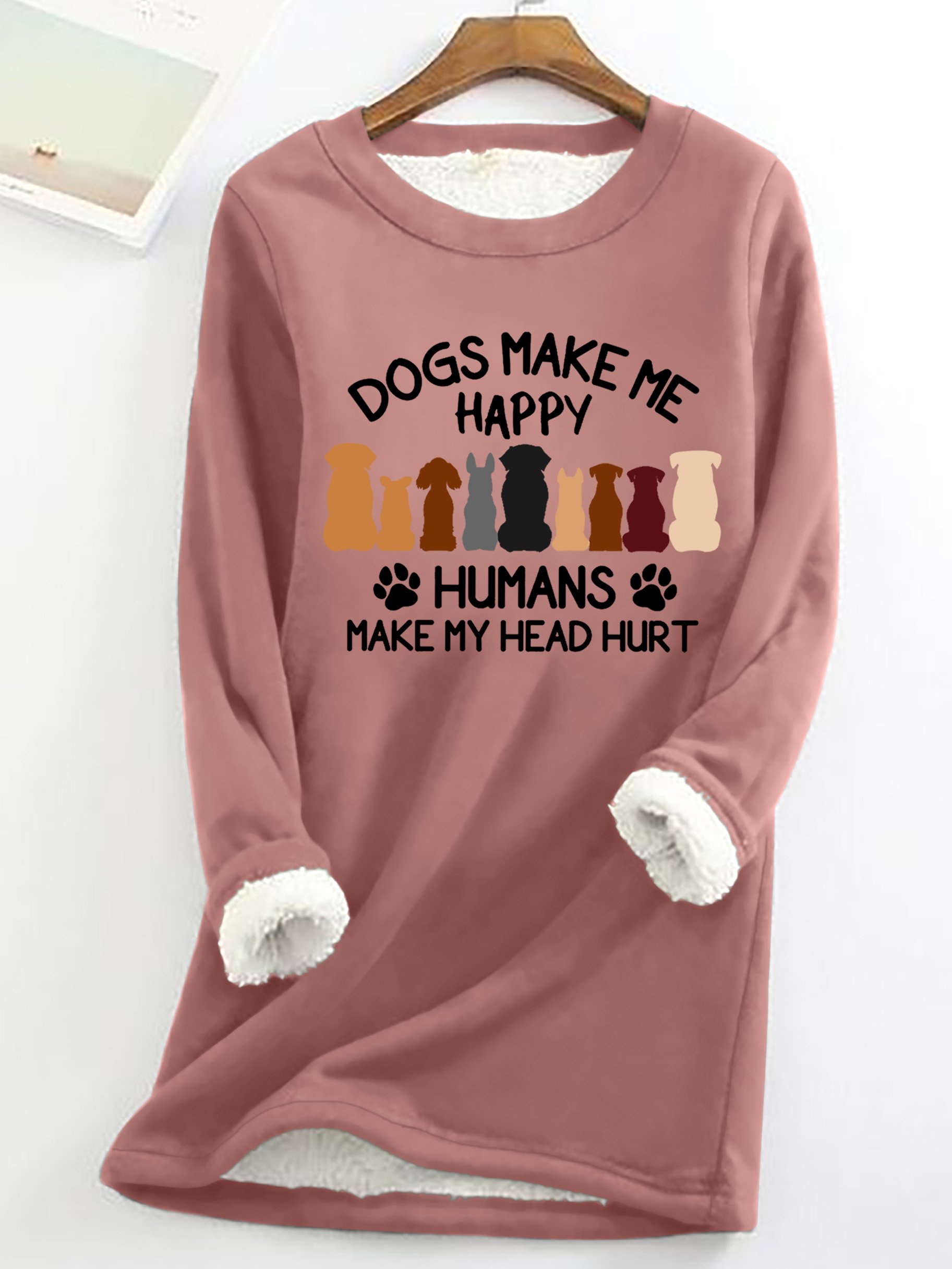 Einfach Rundhals Hund Sweatshirt