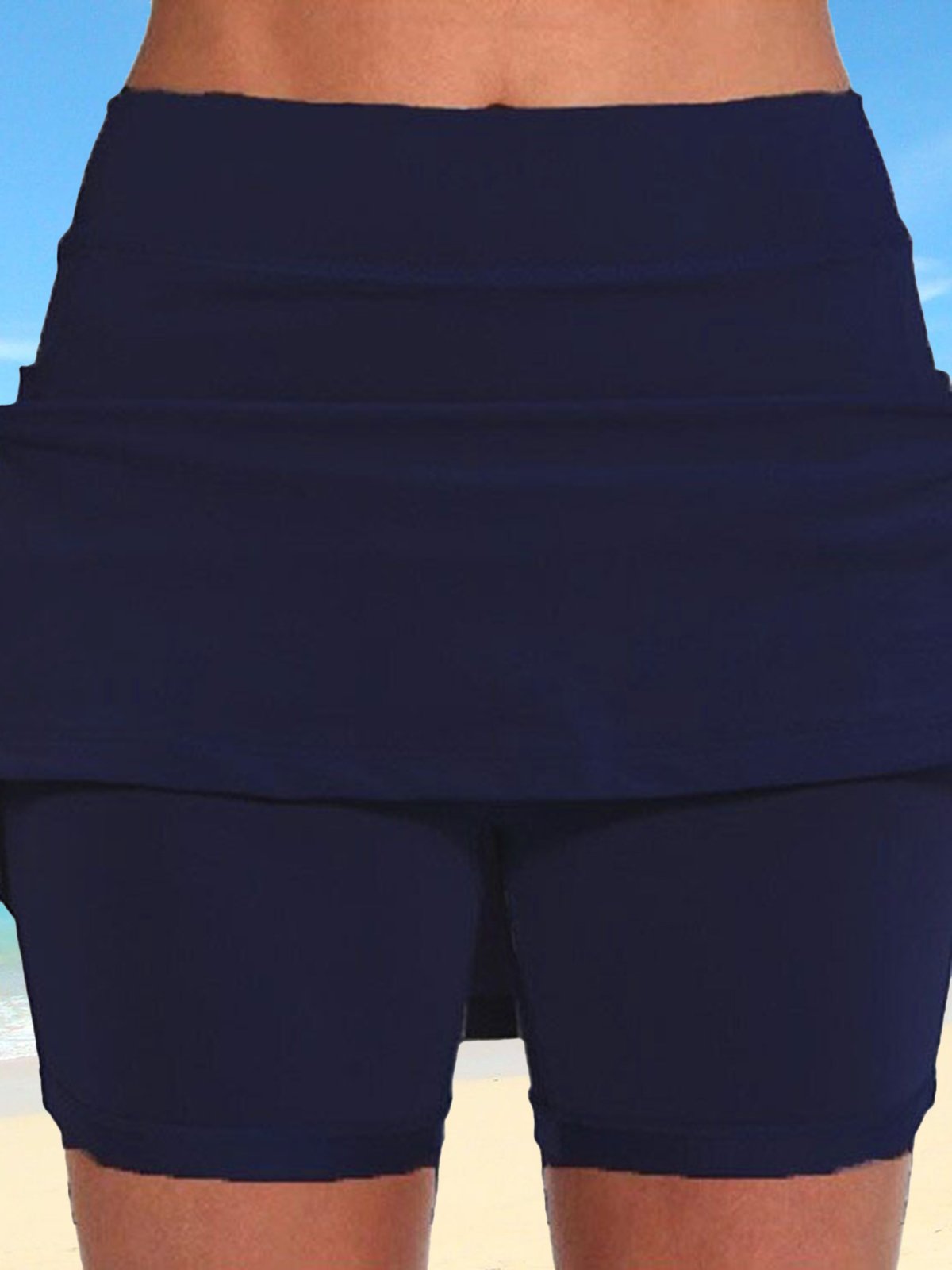 Sport Unifarben Bikini Unterseite