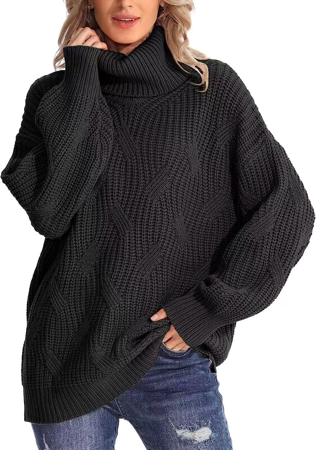 Damen Wolle/Stricken Gestreift Langarm Bequem Lässig Pullover