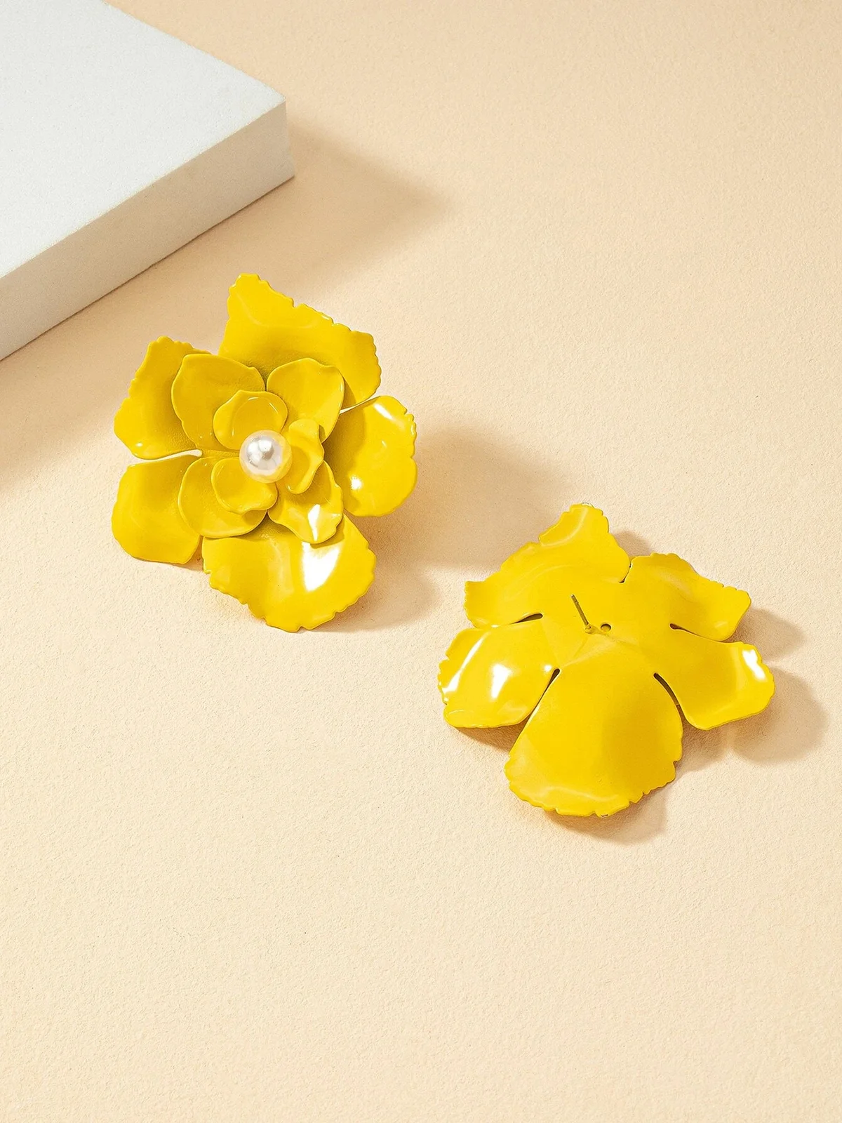 1 Paar Elegant Blume Strass Zucht Ohrringe