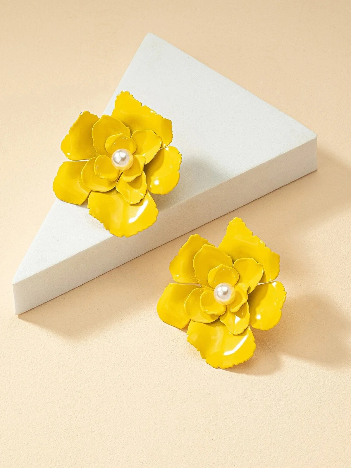1 Paar Elegant Blume Strass Zucht Ohrringe