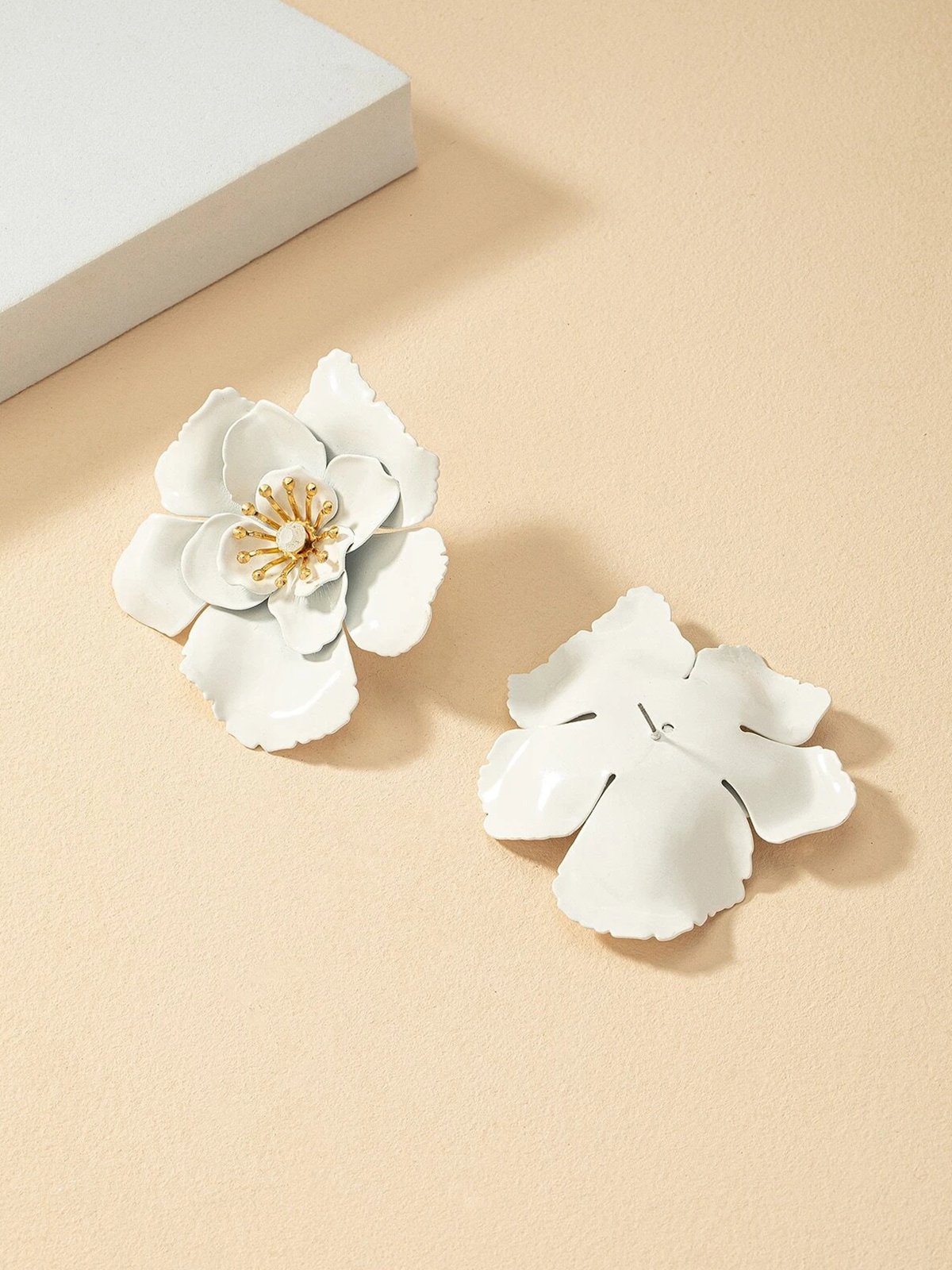 1 Paar Elegant Blume Strass Zucht Ohrringe