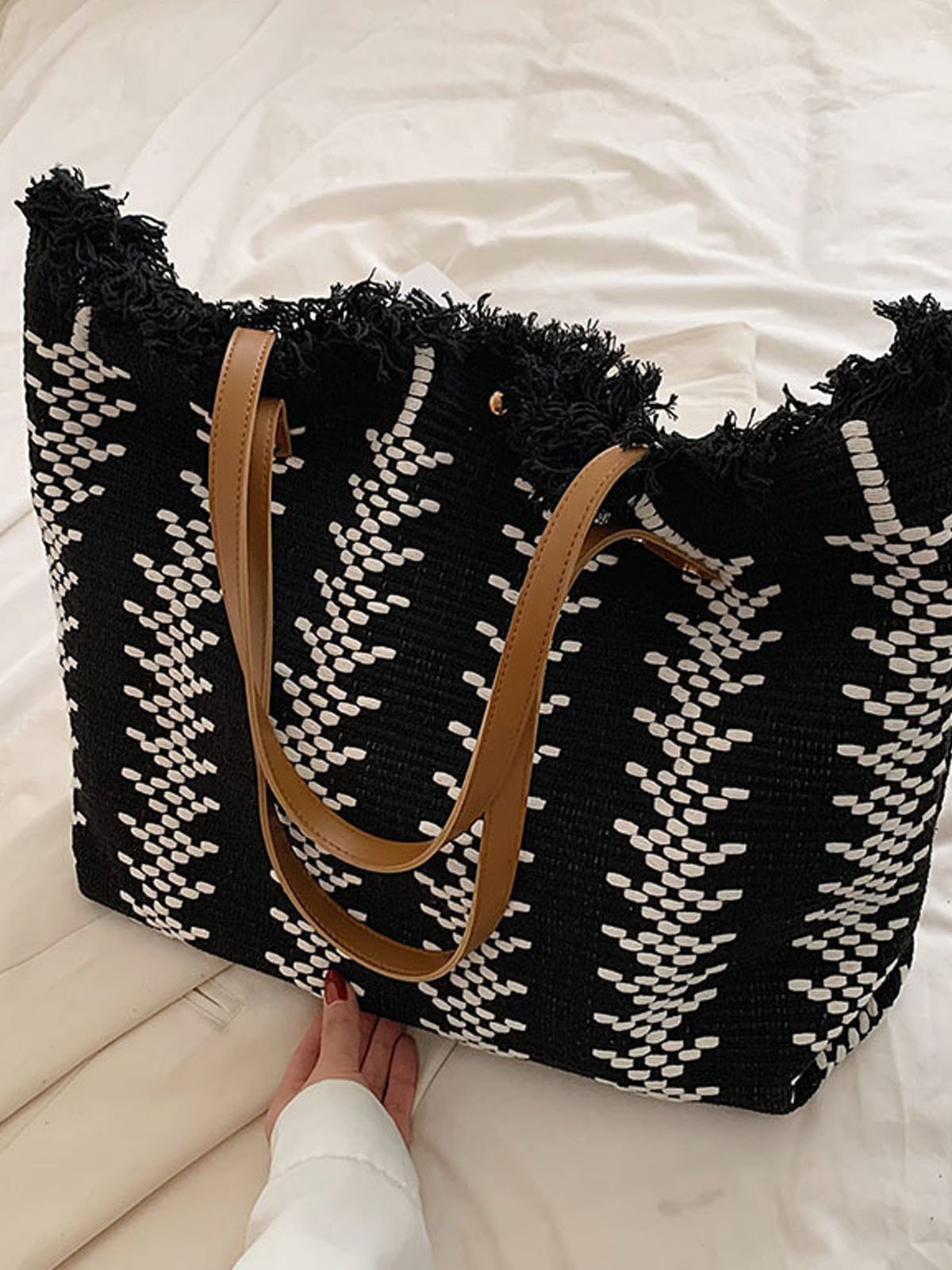 Stroh Troddel GROSSE KAPAZITÄT Tote Strand Tasche