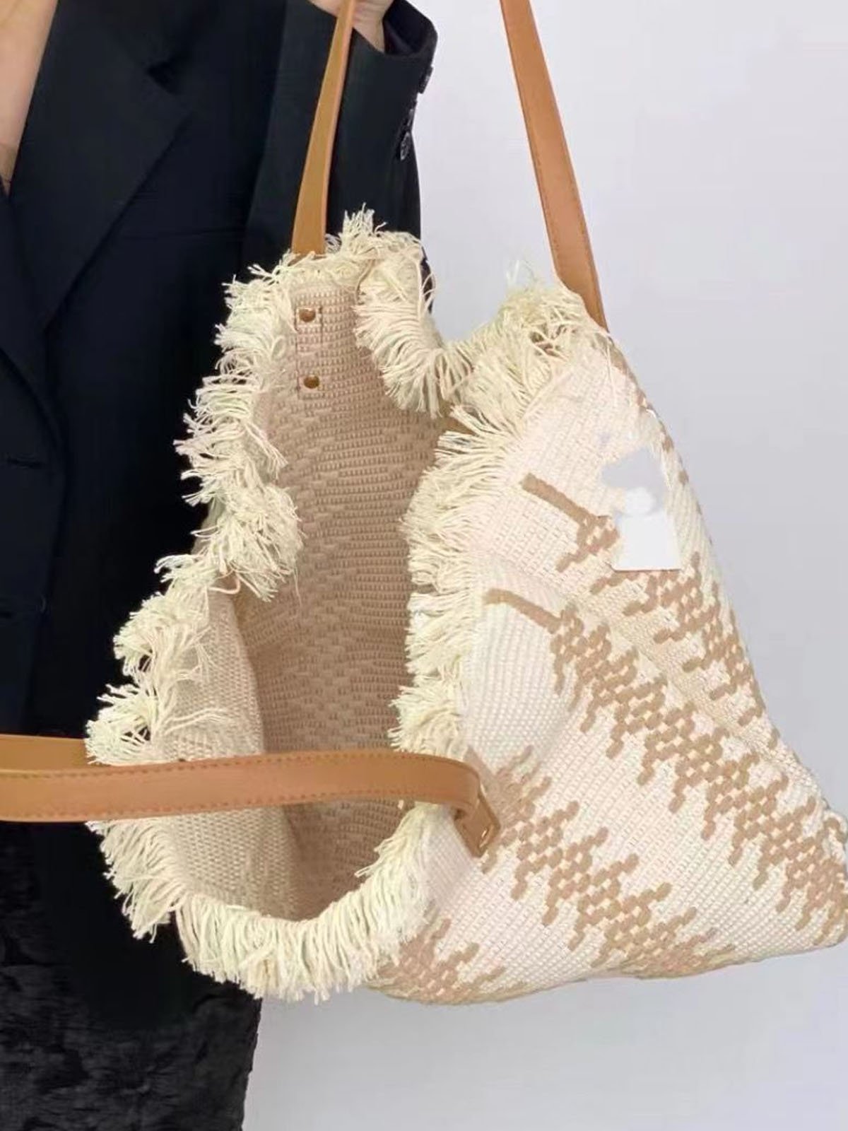 Stroh Troddel GROSSE KAPAZITÄT Tote Strand Tasche