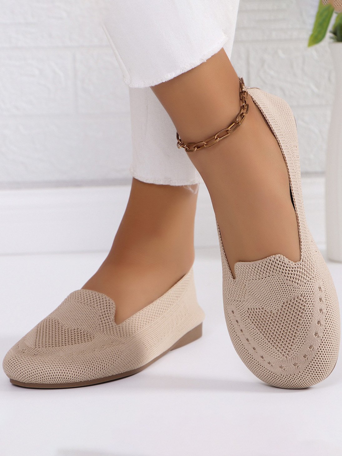 Lässig Geblümt Slip On Flach Flache Schuhe