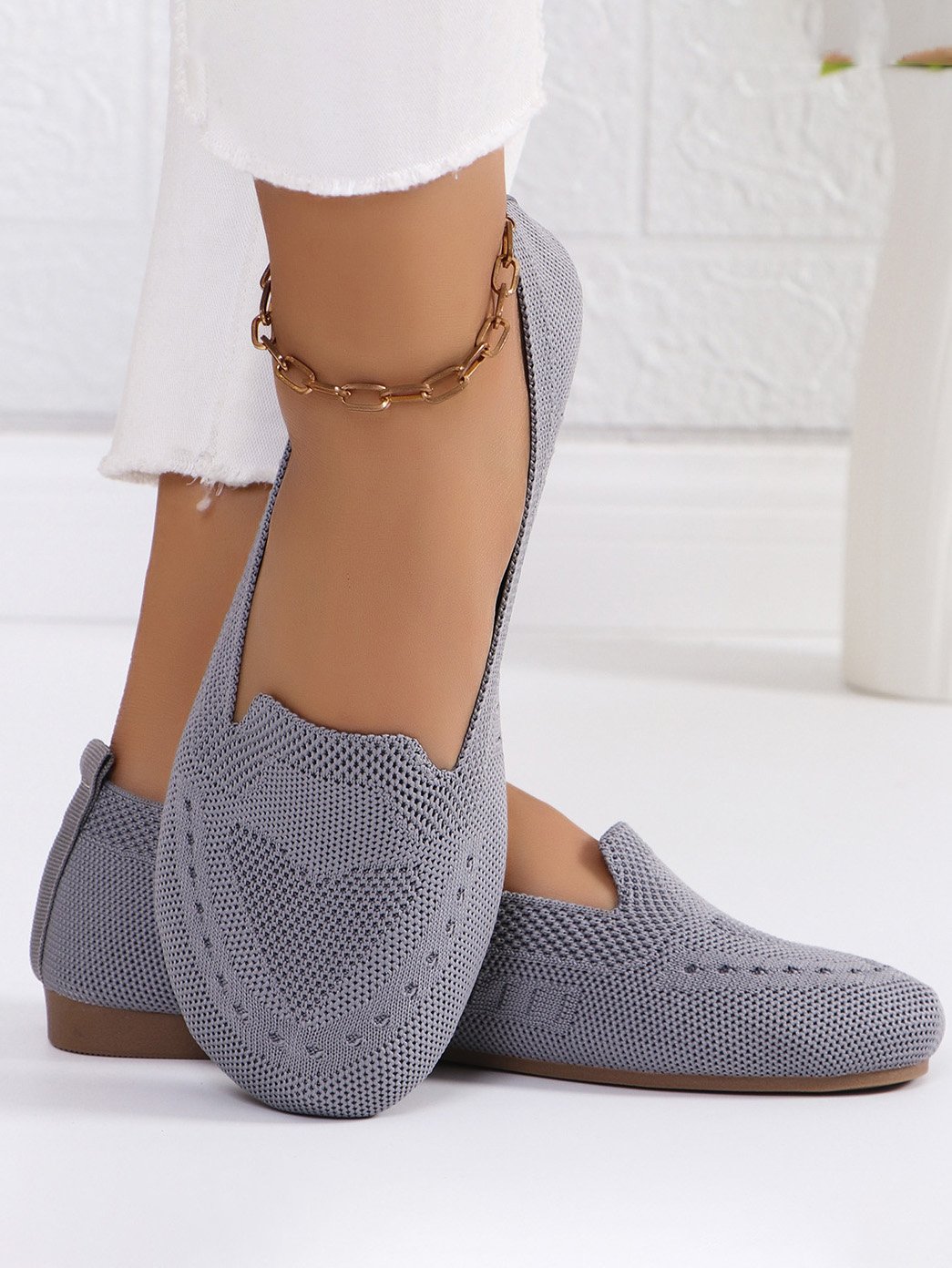 Lässig Geblümt Slip On Flach Flache Schuhe