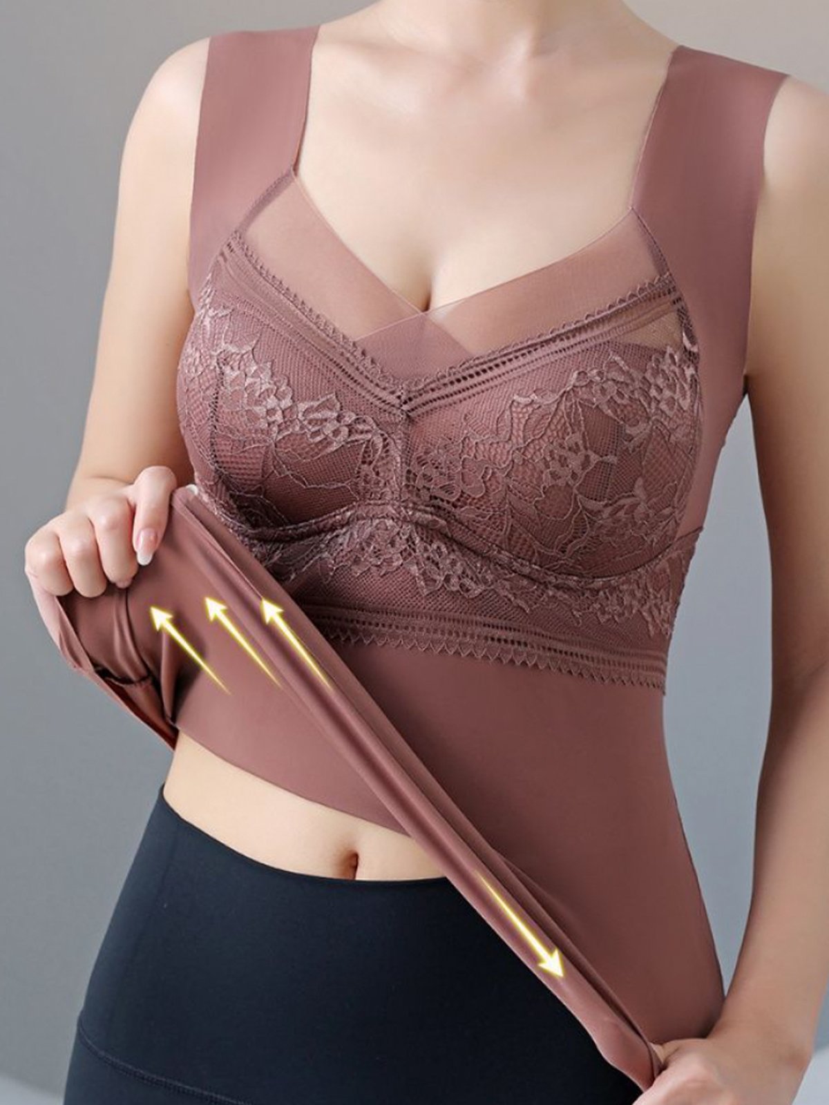 Lässig Unifarben Tanktop