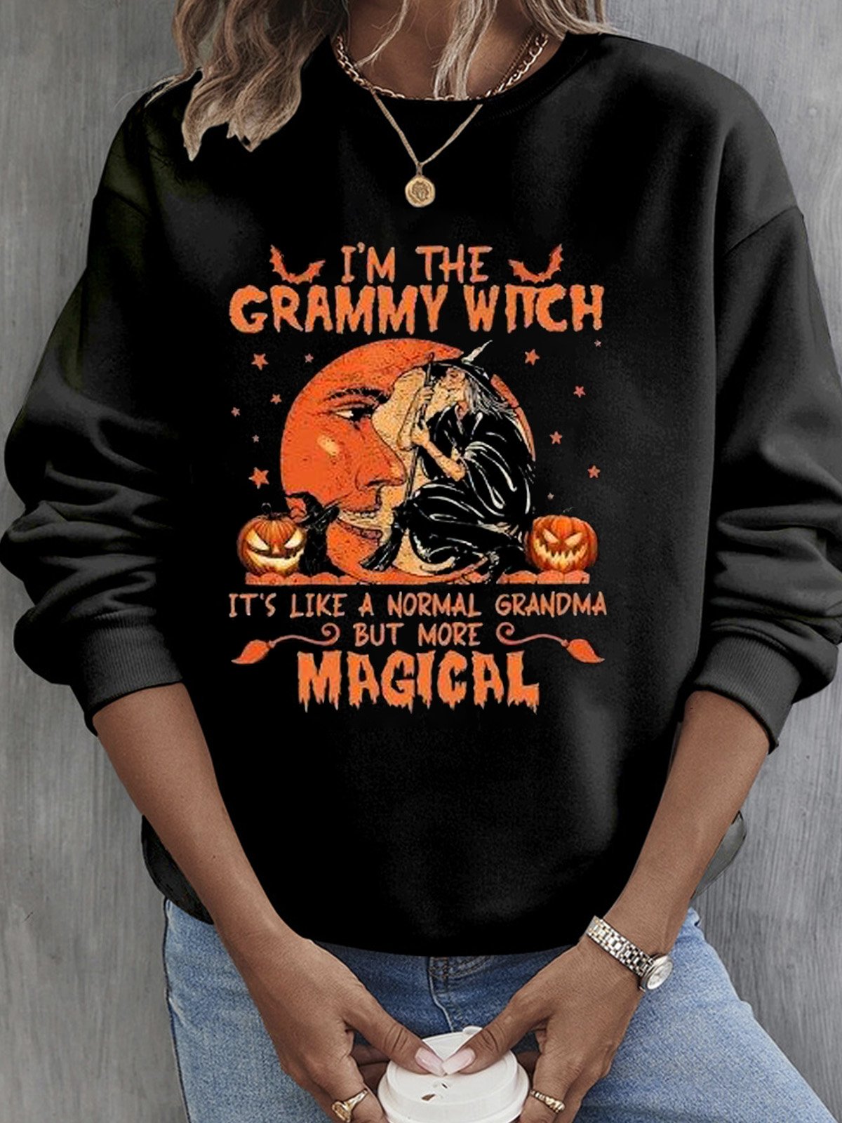 Lässig Rundhals Textbriefe Sweatshirt