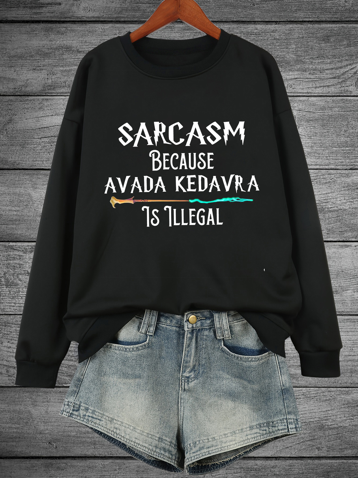Lässig Rundhals Textbriefe Sweatshirt