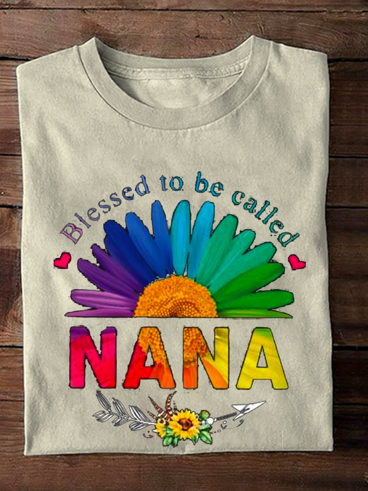Lässig Gänseblümchen Rundhals Langarm T-Shirt