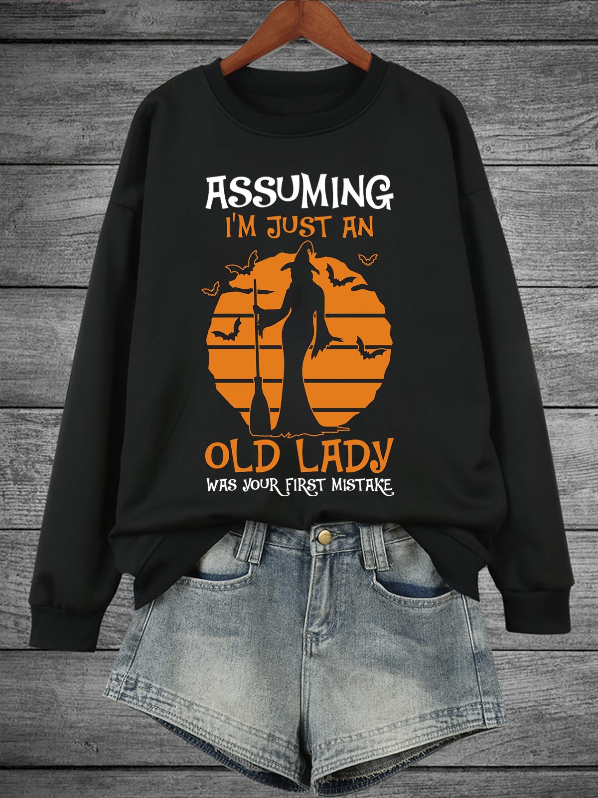 Lässig Rundhals Buchstabenmuster Sweatshirt