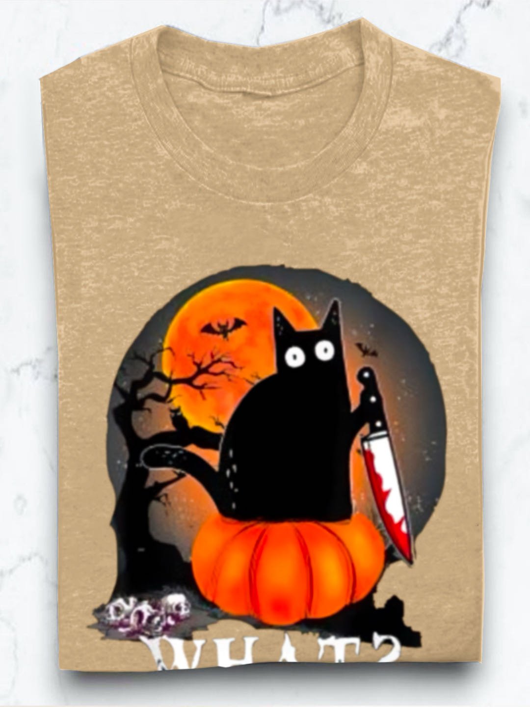 Lässig Katze Rundhals Langarm T-Shirt