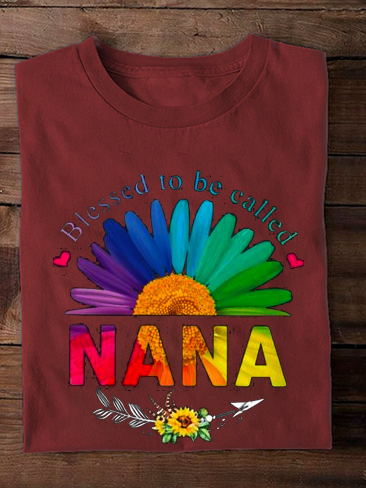 Lässig Gänseblümchen Rundhals Langarm T-Shirt