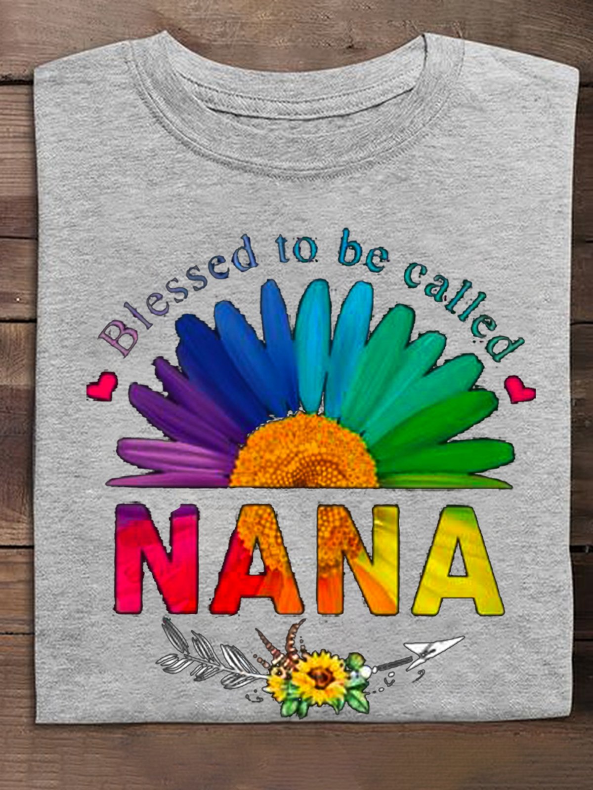 Lässig Gänseblümchen Rundhals Langarm T-Shirt