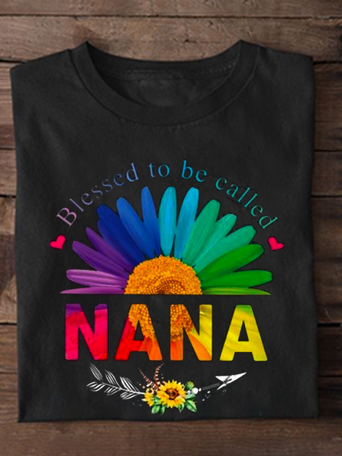 Lässig Gänseblümchen Rundhals Langarm T-Shirt