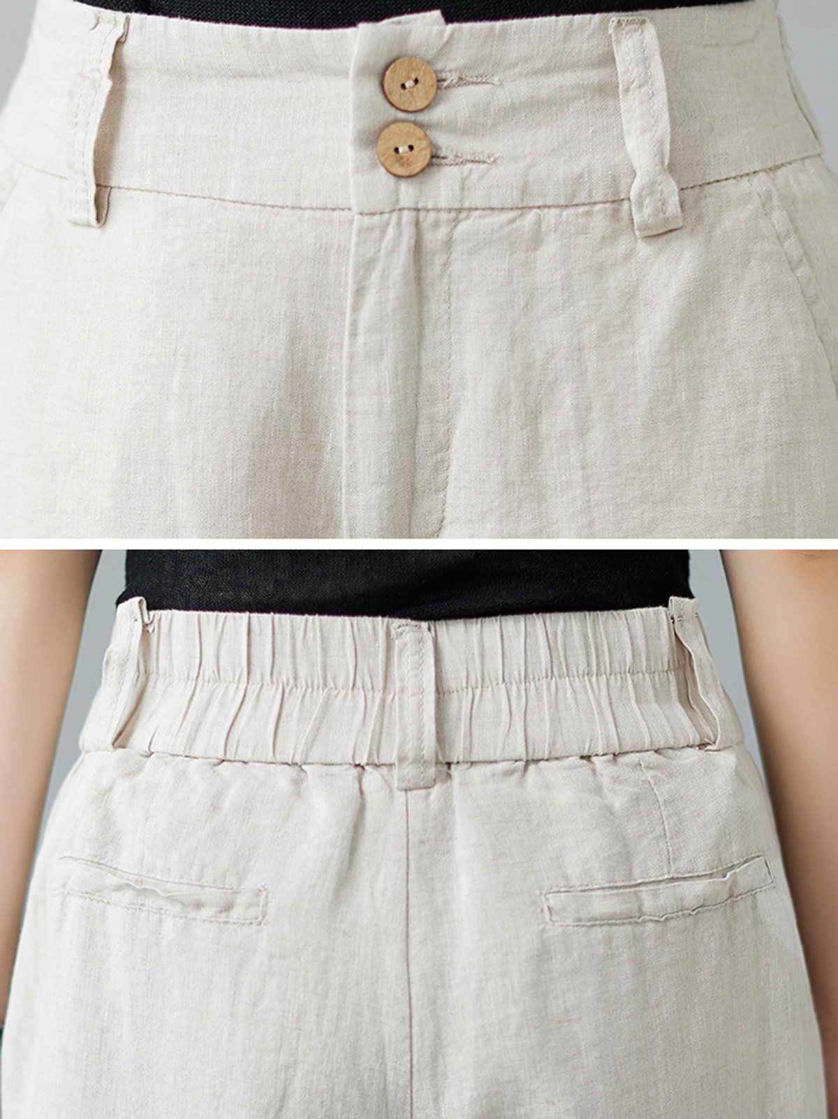 Lässig Unifarben Lang Hose