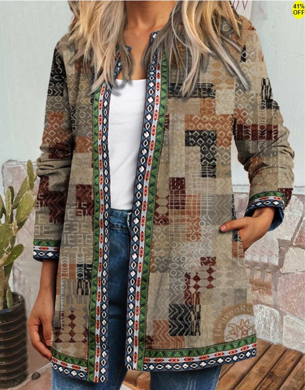 Damen Unifarben Reißverschluss Regelmäßig Weit Jacke