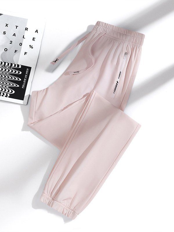 Damen Unifarben Lang Elastische Taille Hose Lässig Frühling/Herbst Hose