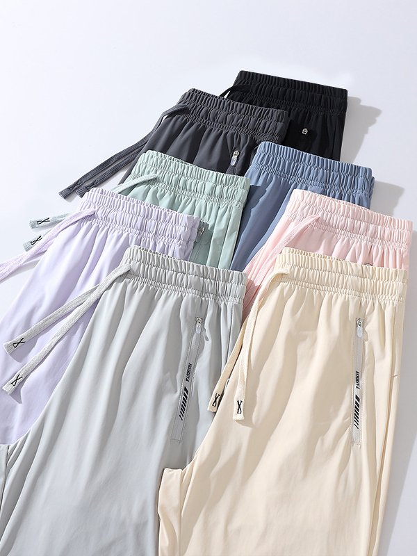 Damen Unifarben Lang Elastische Taille Hose Lässig Frühling/Herbst Hose