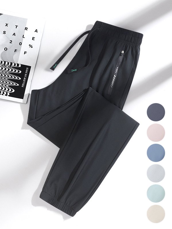 Damen Unifarben Lang Elastische Taille Hose Lässig Frühling/Herbst Hose
