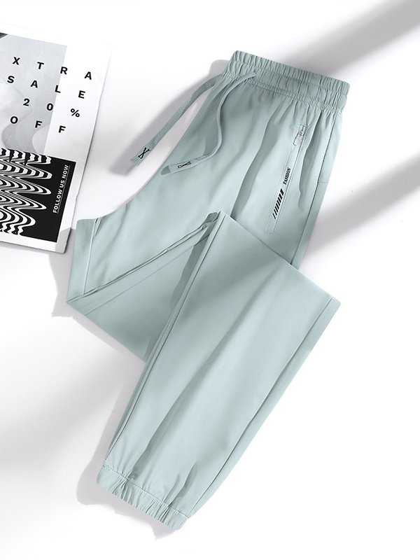 Damen Unifarben Lang Elastische Taille Hose Lässig Frühling/Herbst Hose