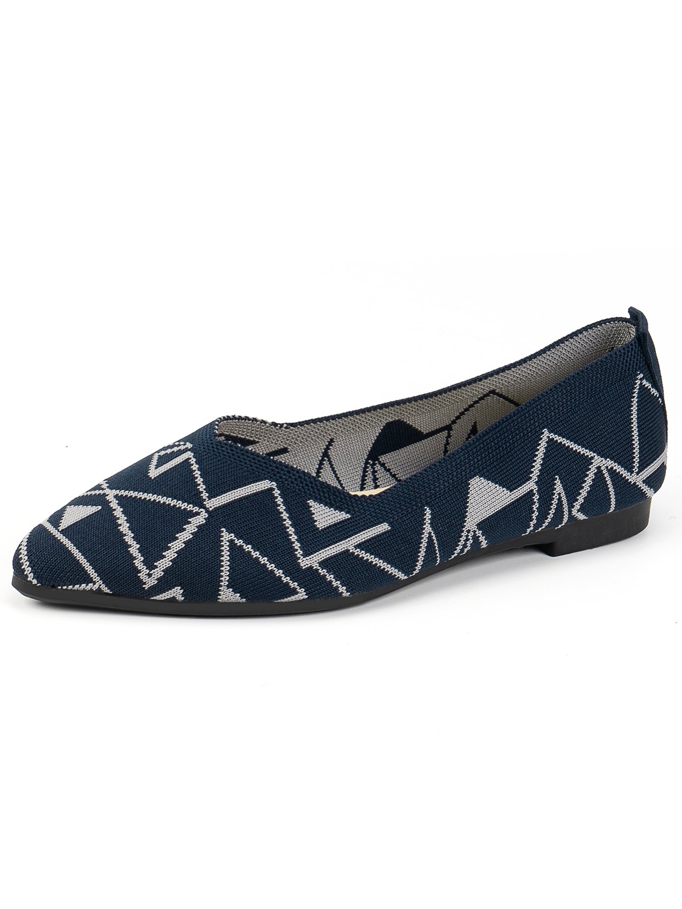 Lässig Geometrisch Slip On Flach Flache Schuhe