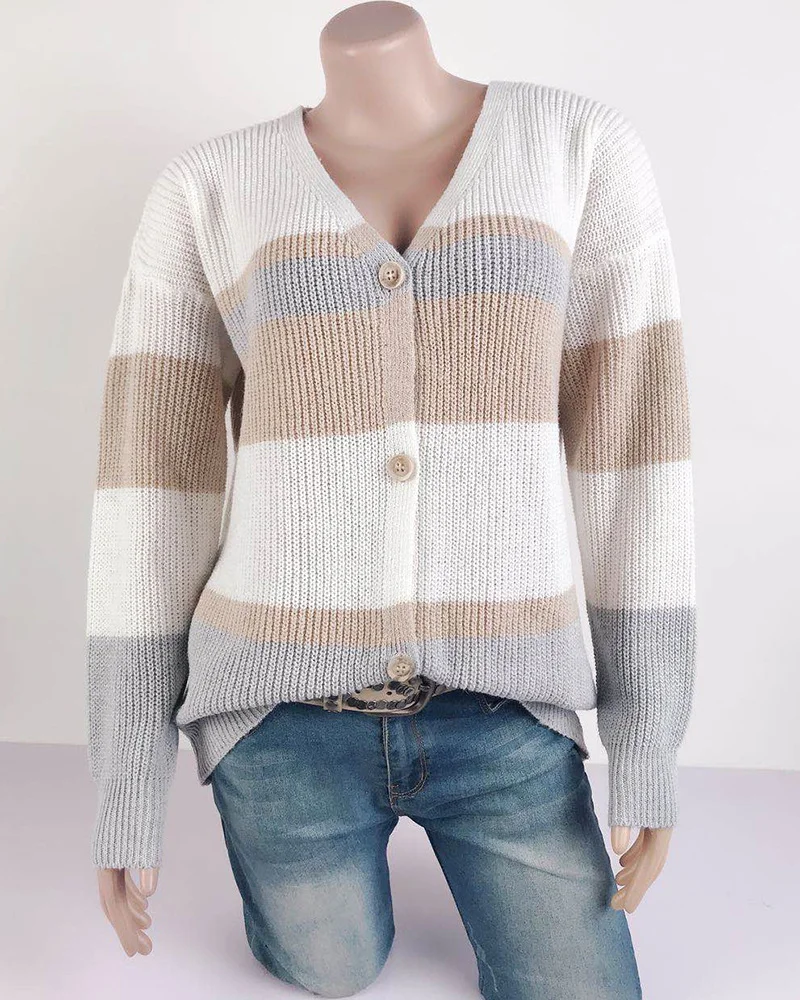 Damen Wolle/Stricken Unifarben Langarm Bequem Lässig Strickjacke