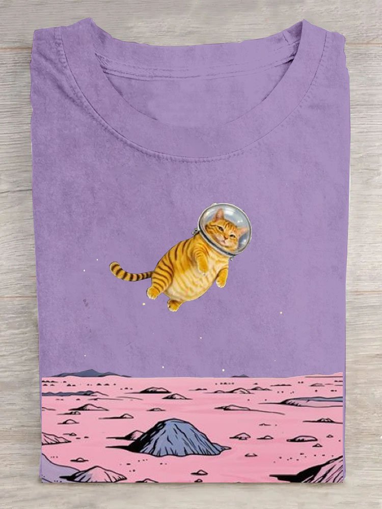 Lässig Sternenklarer Himmel Rundhals Kurzarm T-Shirt