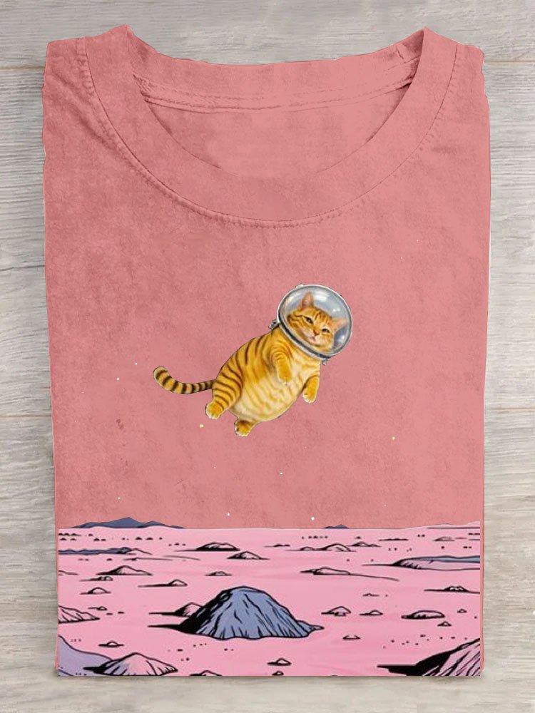 Lässig Sternenklarer Himmel Rundhals Kurzarm T-Shirt