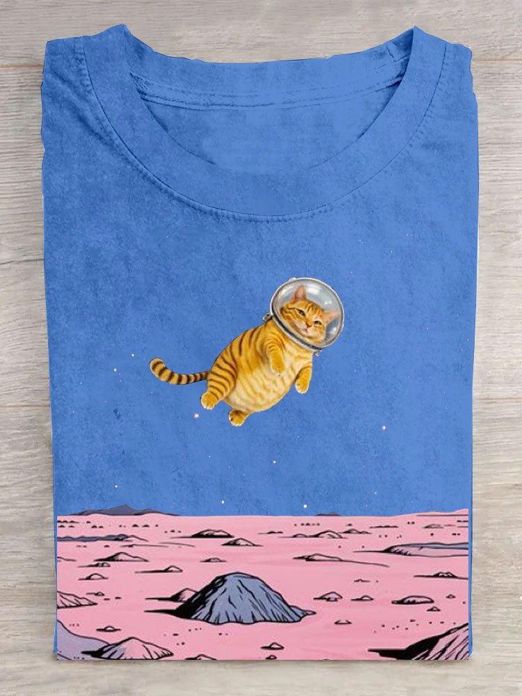 Lässig Sternenklarer Himmel Rundhals Kurzarm T-Shirt