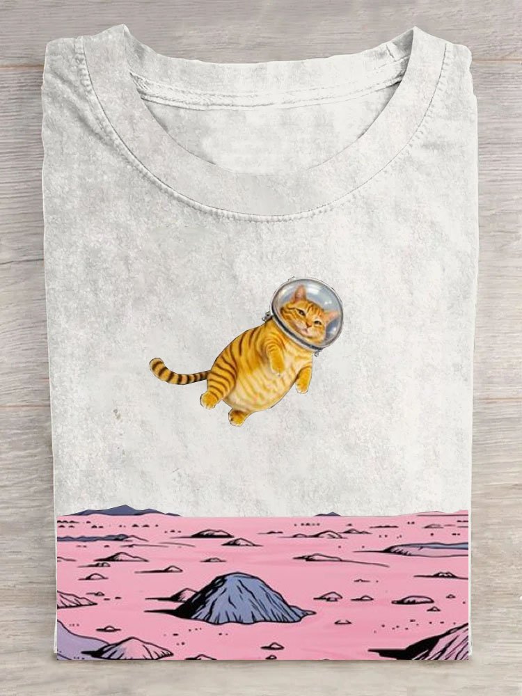 Lässig Sternenklarer Himmel Rundhals Kurzarm T-Shirt