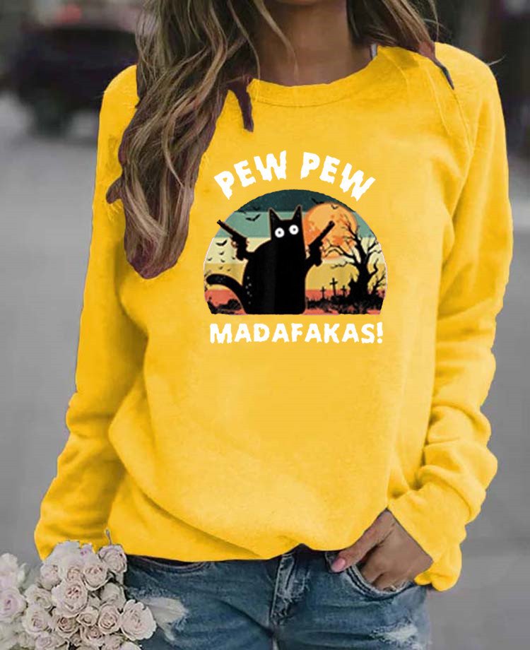 Lässig Rundhals Halloween Sweatshirt