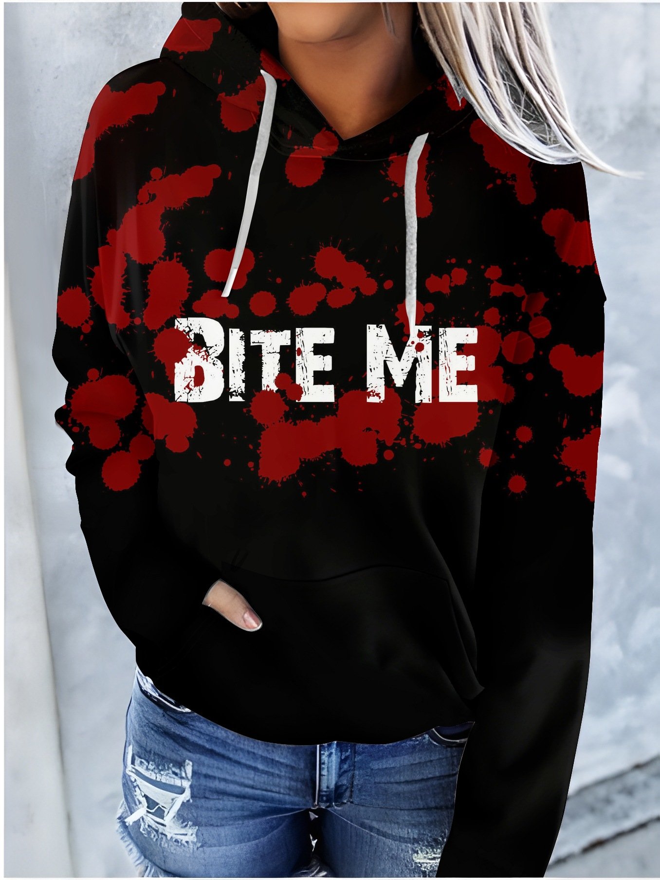 Lässig Kapuze Halloween Sweatshirt