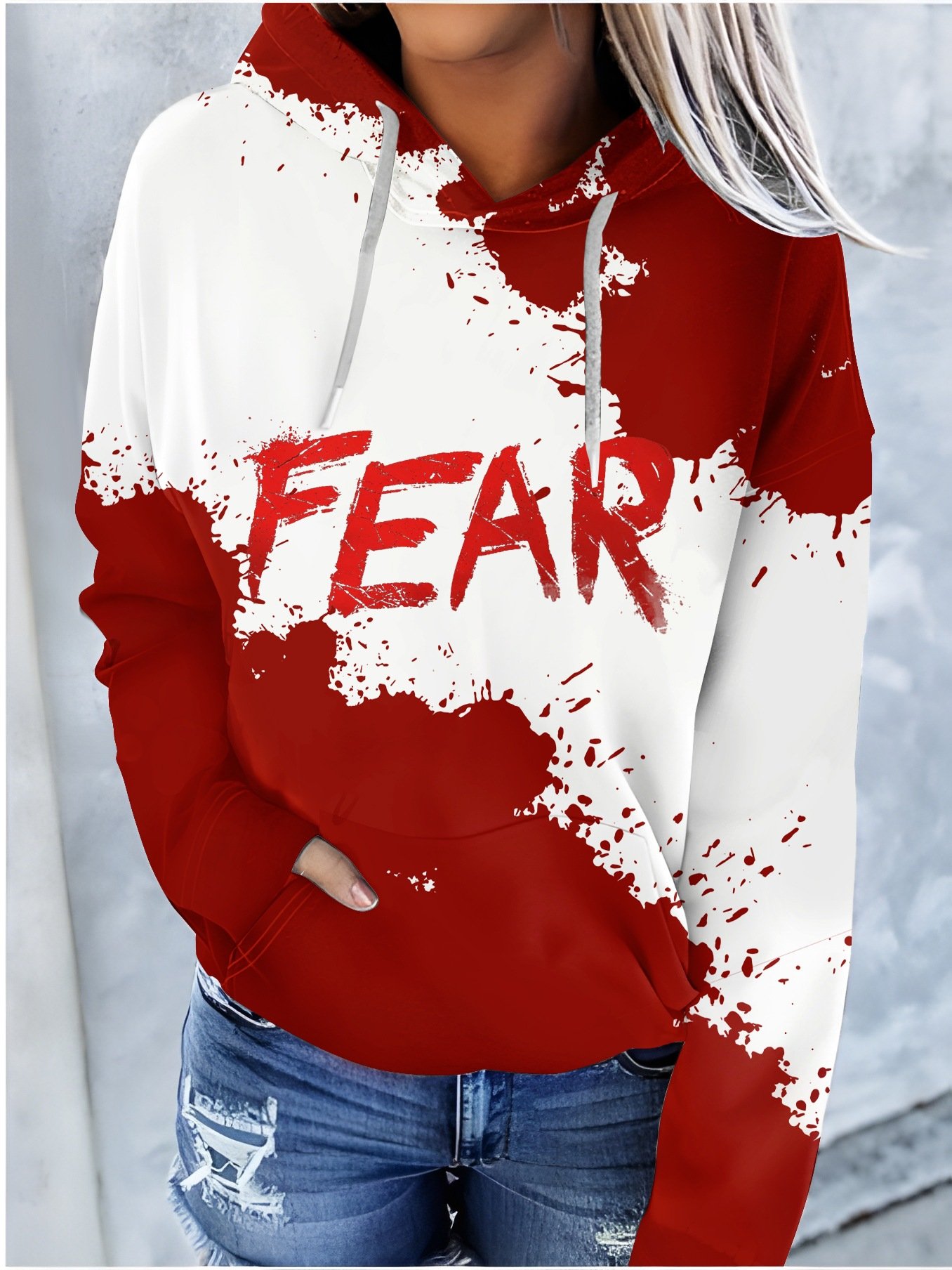 Lässig Kapuze Halloween Sweatshirt